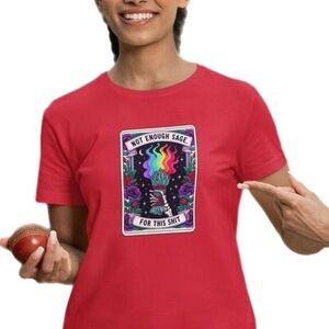 TBM | ‘Not Enough Sage For This Sh&!’ Red & Rainbow Graphic Short Sleeve T